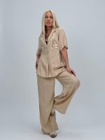 Set cămașă și pantalon cu broderie - imagine 11