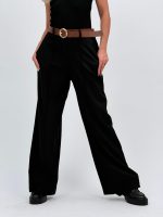 Pantalon wide leg cu curea - imagine 9