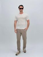 Tricou din tricot cu model torsade - imagine 4