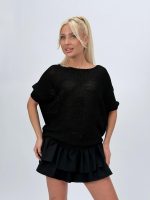 Bluză din tricot cu lurex și nasturi la spate - imagine 8