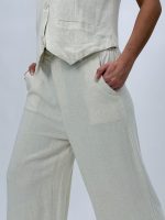 Set vestă și pantalon din in - imagine 15