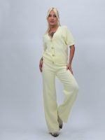 Set din tricot cardigan cu mânecă scurtă și pantalon - imagine 9