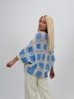 Cardigan raglan croșetat - imagine 8