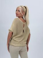 Bluză din tricot cu lurex și nasturi la spate - imagine 4