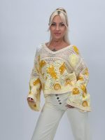 Bluză croșetată cu mâneci tip clopot - imagine 12