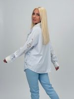 Cămașă cu broderie și guler alb - imagine 6