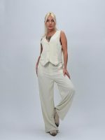 Set vestă și pantalon din in - imagine 12