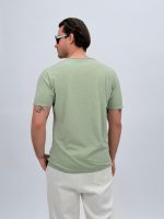 Tricou din in cu decolteu în V și nasturi - imagine 13