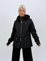 Jachetă din fâș cu fermoar și glugă detașabilă - imagine 25