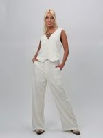 Set vestă și pantalon din in