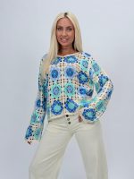 Bluză croșetată cu decolteu la baza gâtului - imagine 6