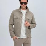 Jachetă casual cu buzunare la piept