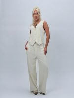 Set vestă și pantalon din in - imagine 11