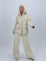 Jachetă din fâș cu fermoar și glugă detașabilă - imagine 3