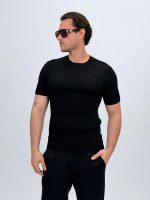 Tricou din tricot cu model torsade - imagine 11