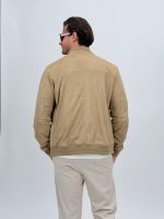 Jachetă cu guler tunică și aspect de piele întoarsă - imagine 7