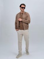 Jachetă bomber cu aspect de piele întoarsă - imagine 6