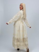 Rochie lungă din bumbac cu broderie - imagine 6