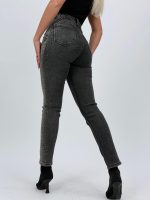 Jeans | Blug gri slim fit cu push-up și ștrasuri - imagine 6