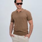 Tricou polo din jerse cu model 3D