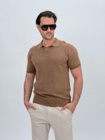 Tricou polo din jerse cu model 3D