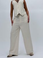 Set vestă și pantalon din in - imagine 13