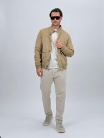 Jachetă cu guler tunică și aspect de piele întoarsă - imagine 8