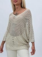 Bluză din tricot cu adaos de in - imagine 3