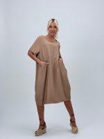 Rochie vaporoasă cu mânecă scurtă și buzunare ascunse - imagine 23