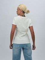 Tricou din bumbac cu decolteu în V - imagine 3