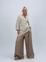 Cămașă din in cu 5 nasturi - imagine 9