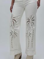 Jeans | Blug drept cu broderie frontală - imagine 4