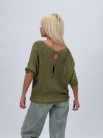 Bluză din tricot cu lurex și nasturi la spate - imagine 14