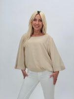 Bluză din voal cu elastic în talie - imagine 6