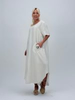 Rochie vaporoasă cu mânecă scurtă - imagine 2