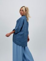 Cămașă din in cu buzunare - imagine 17