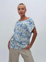 Bluză din satin imprimat - imagine 11