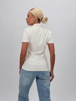 Tricou polo din jerse rigat - imagine 4