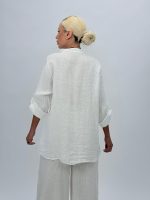 Cămașă din in cu buzunare - imagine 4