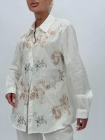 Cămașă din bumbac cu broderie - imagine 3