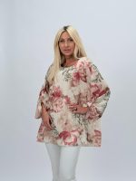 Bluză din voal cu imprimeu floral - imagine 2