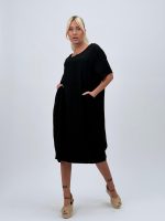 Rochie vaporoasă cu mânecă scurtă și buzunare ascunse - imagine 26