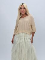 Bluză scurtă tip raglan cu lurex - imagine 5