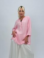 Cămașă din in cu 5 nasturi - imagine 25