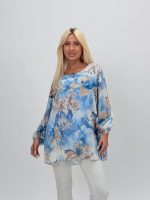 Bluză din voal cu imprimeu floral - imagine 5