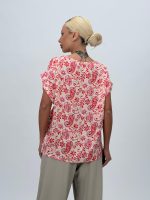 Bluză din satin imprimat - imagine 8