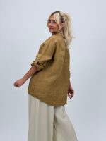 Cămașă din in cu buzunare - imagine 13