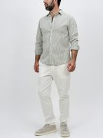 Cămașă din in cu dungi mici - imagine 8