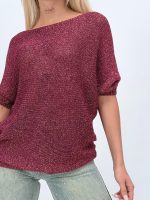 Bluză din tricot cu lurex și nasturi la spate - imagine 24