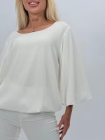 Bluză din voal cu elastic în talie - imagine 3